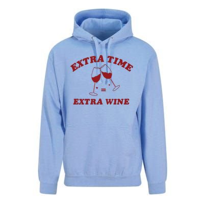 Extra Time = Extra Wine Unisex Surf Hoodie