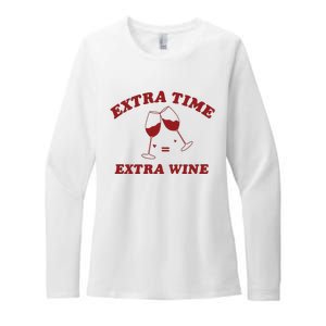 Extra Time = Extra Wine Womens CVC Long Sleeve Shirt