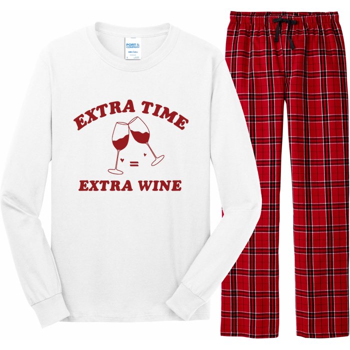 Extra Time = Extra Wine Long Sleeve Pajama Set