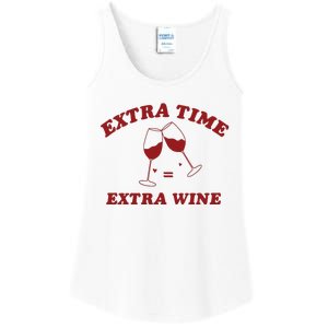 Extra Time = Extra Wine Ladies Essential Tank