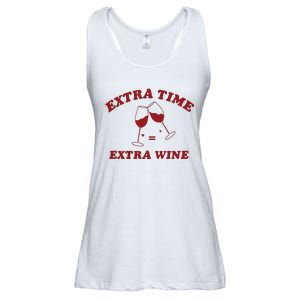 Extra Time = Extra Wine Ladies Essential Flowy Tank