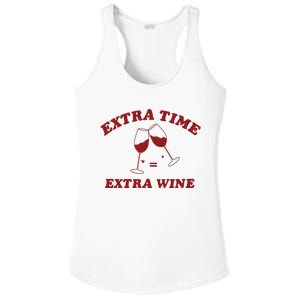 Extra Time = Extra Wine Ladies PosiCharge Competitor Racerback Tank