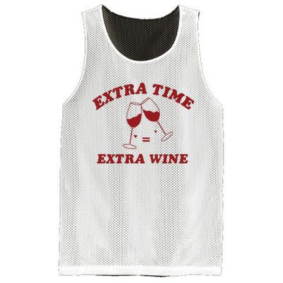 Extra Time = Extra Wine Mesh Reversible Basketball Jersey Tank