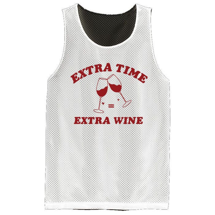 Extra Time = Extra Wine Mesh Reversible Basketball Jersey Tank