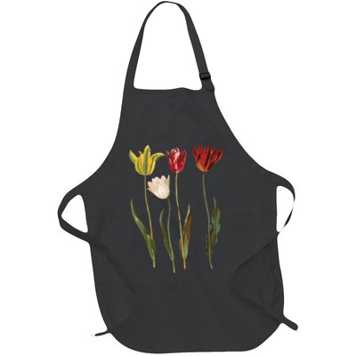 Elegant Tulips Flower Antique Plants Botanical Vintage Gift Apron