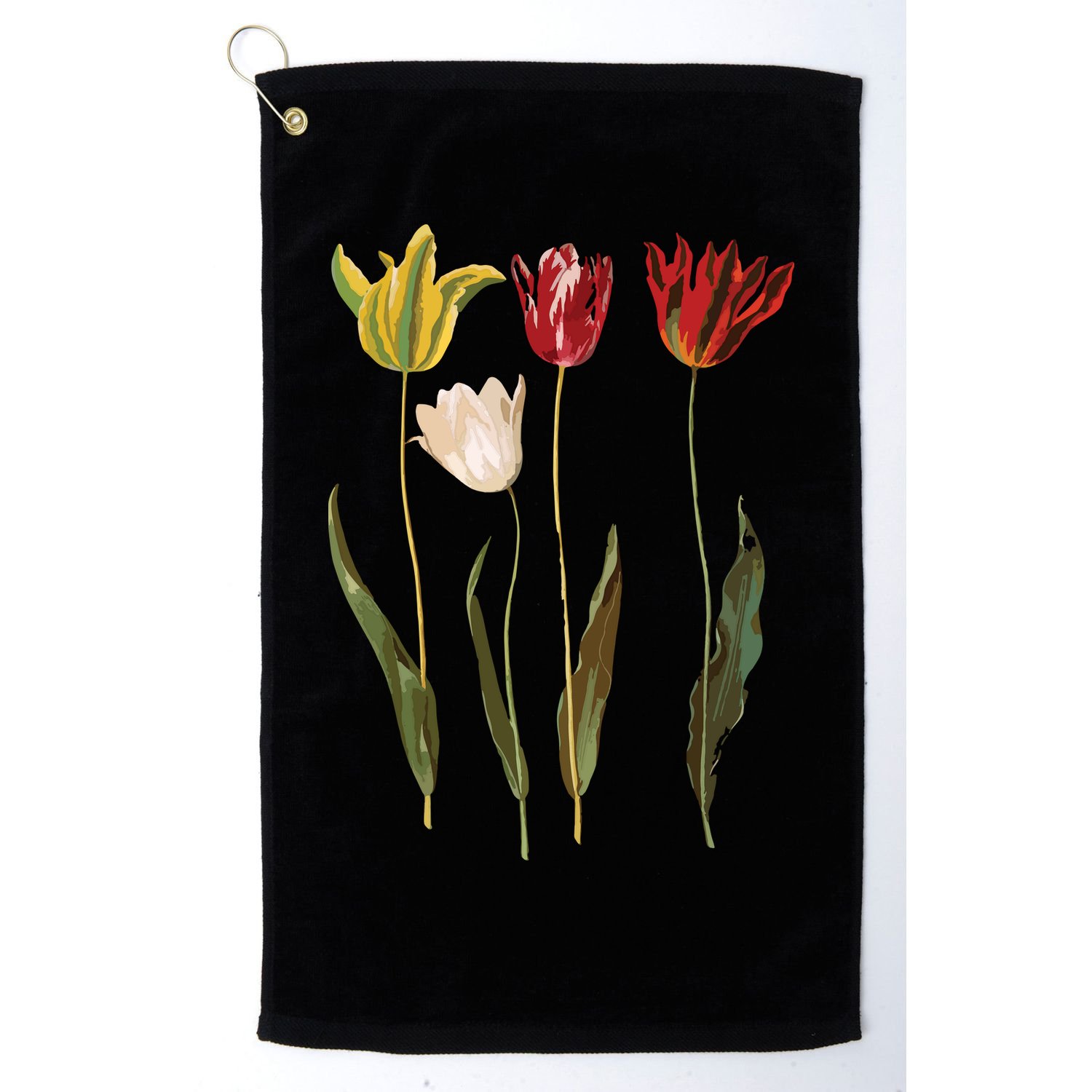 Elegant Tulips Flower Antique Plants Botanical Vintage Gift Golf Towel
