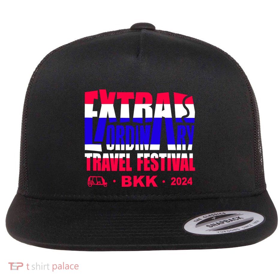 Extraordinary Travel Festival Flat Bill Trucker Hat