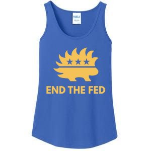 End The Fed Libertarian Porcupine Anti Federal Reserve Gift Ladies Essential Tank