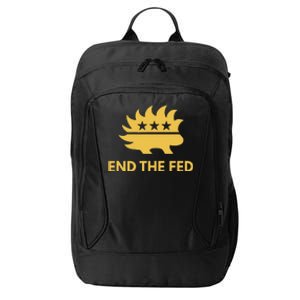 End The Fed Libertarian Porcupine Anti Federal Reserve City Backpack