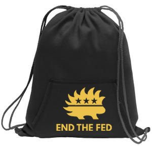 End The Fed Libertarian Porcupine Anti Federal Reserve Sweatshirt Cinch Pack Bag