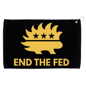 End The Fed Libertarian Porcupine Anti Federal Reserve Grommeted Golf Towel