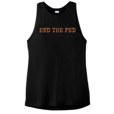 End The Fed Bitcoin Cryptocurrency Hodler Anti Inflation Ladies PosiCharge Tri-Blend Wicking Tank