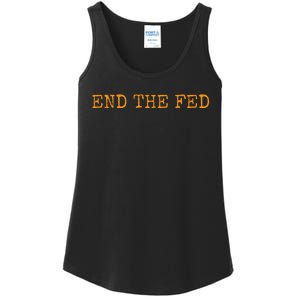 End The Fed Bitcoin Cryptocurrency Hodler Anti Inflation Ladies Essential Tank