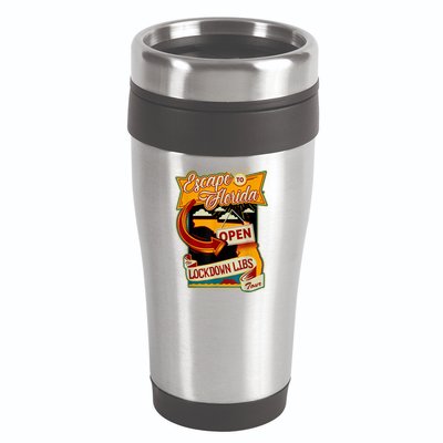 Escape To Florida Open The Lockdown Libs Tour 16oz Travel Tumbler