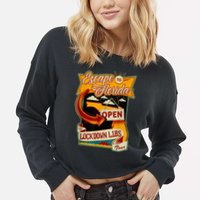 Escape To Florida Open The Lockdown Libs Tour Cropped Pullover Crew