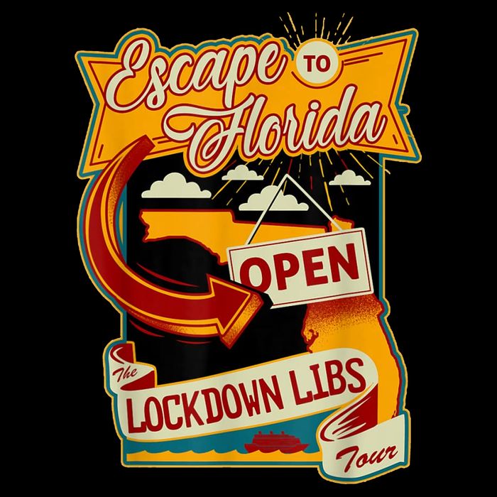 Escape To Florida Open The Lockdown Libs Tour Cropped Pullover Crew