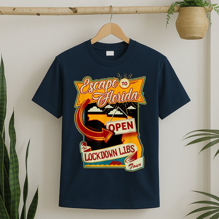 Escape To Florida Open The Lockdown Libs Tour T-Shirt