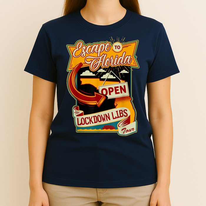 Escape To Florida Open The Lockdown Libs Tour T-Shirt