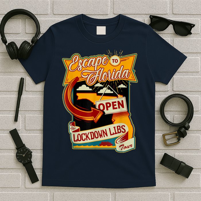 Escape To Florida Open The Lockdown Libs Tour T-Shirt