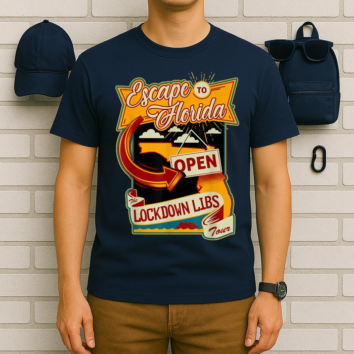 Escape To Florida Open The Lockdown Libs Tour T-Shirt