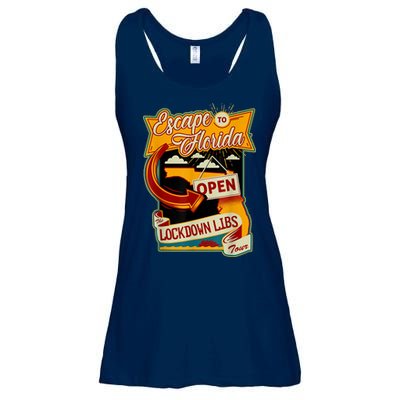 Escape To Florida Open The Lockdown Libs Tour Ladies Essential Flowy Tank