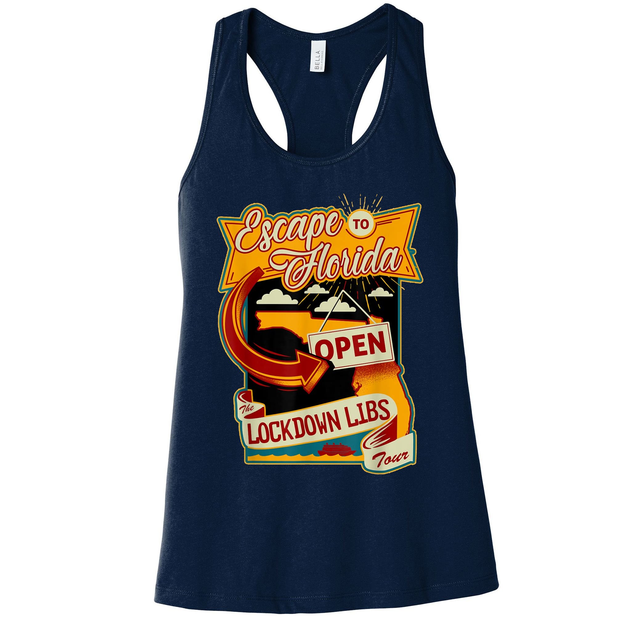 Escape To Florida Open The Lockdown Libs Tour Womens Tank Top