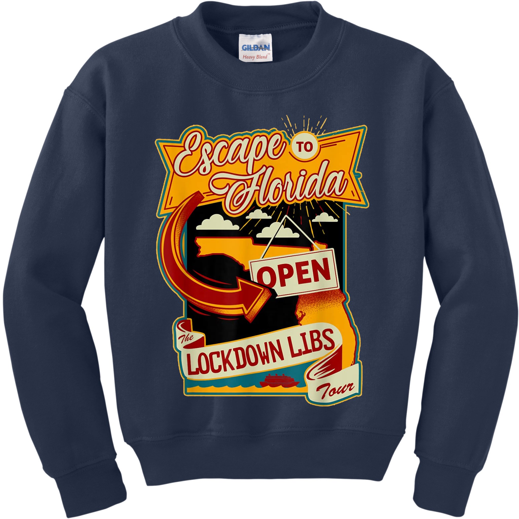 Escape To Florida Open The Lockdown Libs Tour Kids Sweatshirt