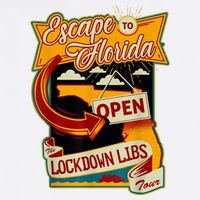 Escape To Florida Open The Lockdown Libs Tour Garment-Dyed Sweatshirt