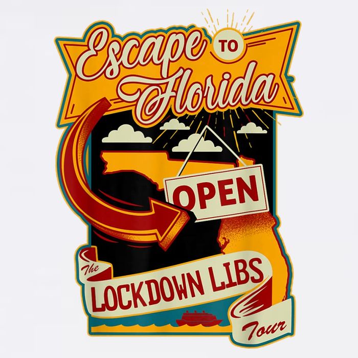 Escape To Florida Open The Lockdown Libs Tour Garment-Dyed Sweatshirt