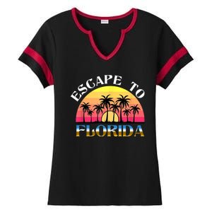 Escape To Florida Ladies Halftime Notch Neck Tee