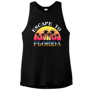 Escape To Florida Ladies PosiCharge Tri-Blend Wicking Tank