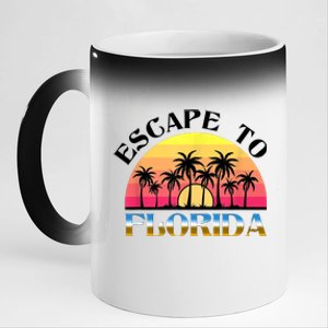 Escape To Florida 11oz Black Color Changing Mug