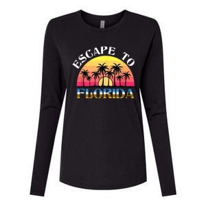 Escape To Florida Womens Cotton Relaxed Long Sleeve T-Shirt