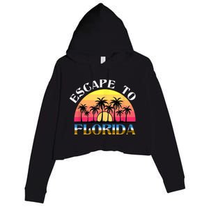 Escape To Florida Crop Fleece Hoodie