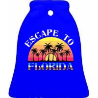 Escape To Florida Ceramic Bell Ornament