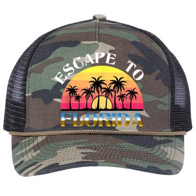 Escape To Florida Retro Rope Trucker Hat Cap