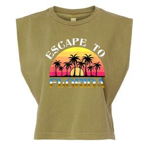 Escape To Florida Garment-Dyed Women's Muscle Tee