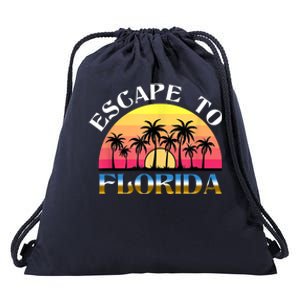 Escape To Florida Drawstring Bag