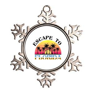 Escape To Florida Metallic Star Ornament