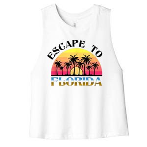 Escape To Florida Women's Racerback Cropped Tank