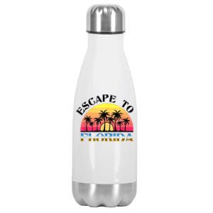 Escape To Florida Stainless Steel Insulated Water Bottle