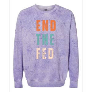 End The Fed Conservative Libertarian Colorblast Crewneck Sweatshirt