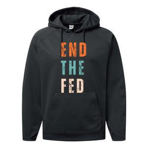 End The Fed Conservative Libertarian Performance Fleece Hoodie