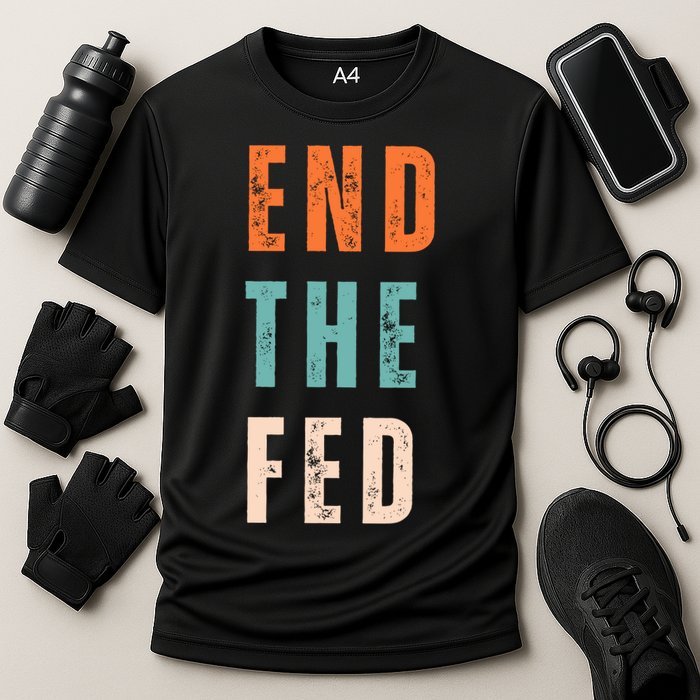 End The Fed Conservative Libertarian Cooling Performance Crew T-Shirt