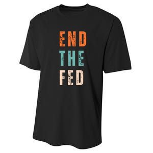 End The Fed Conservative Libertarian Performance Sprint T-Shirt