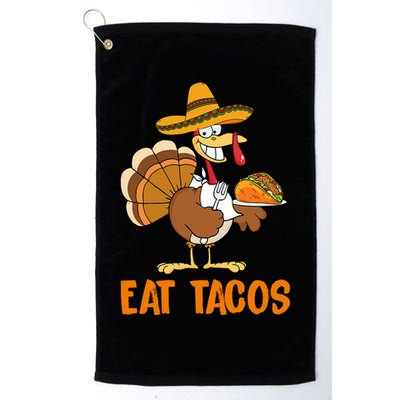 Eat Tacos Funny Turkey Thanksgiving Holiday Golf Towel