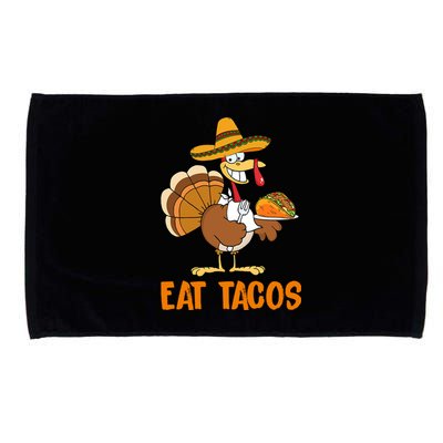 Eat Tacos Funny Turkey Thanksgiving Holiday Microfiber Hand Towel