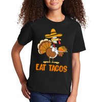 Eat Tacos Funny Turkey Thanksgiving Holiday Kids T-Shirt