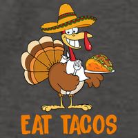 Eat Tacos Funny Turkey Thanksgiving Holiday Vector Backpack