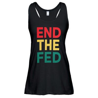 End The Fed Federal Reserve Bitcoin Over Fiat Currency Ladies Essential Flowy Tank